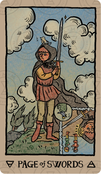 Akashic Eye Tarot – Page of Swords