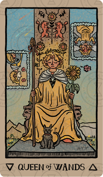 Akashic Eye Tarot – Queen of Wands