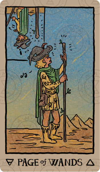 Akashic Eye Tarot – Page of Wands