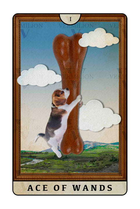 Beagle Dogs Tarot – Ace of Wands