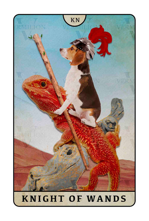 Beagle Dogs Tarot – Knight of Wands