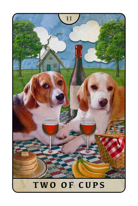 Beagle Dogs Tarot – Two of Cups
