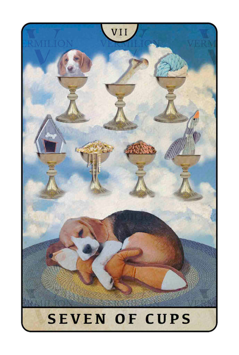 Beagle Dogs Tarot – Seven of Cups