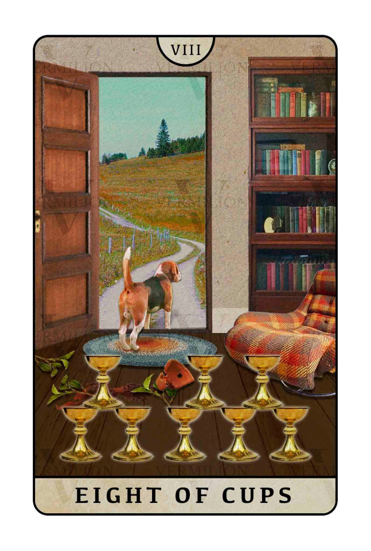 Beagle Dogs Tarot – Eight of Cups