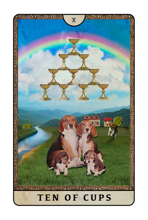 Beagle Dogs Tarot – Ten of Cups