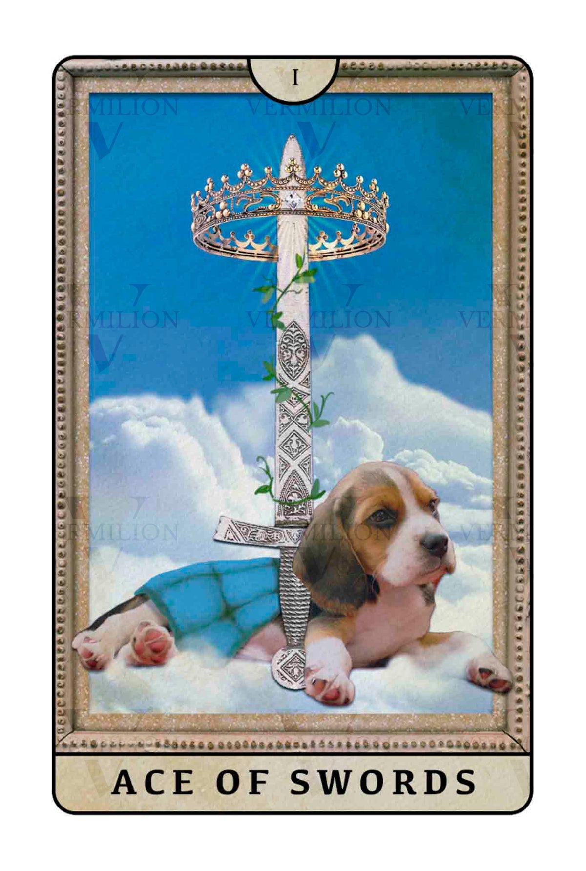 Beagle Dogs Tarot – Ace of Swords