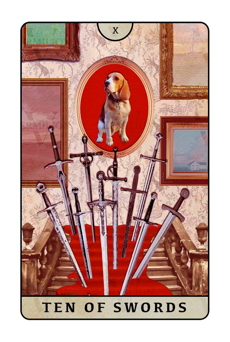 Beagle Dogs Tarot – Ten of Swords