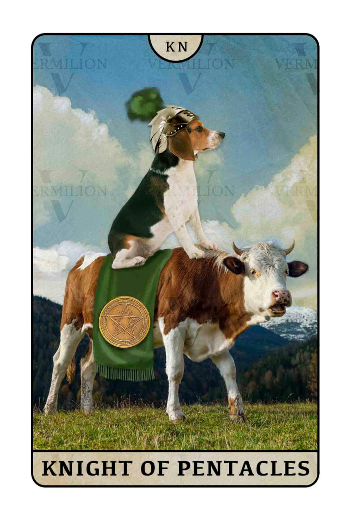 Beagle Dogs Tarot – Knight of Pentacles