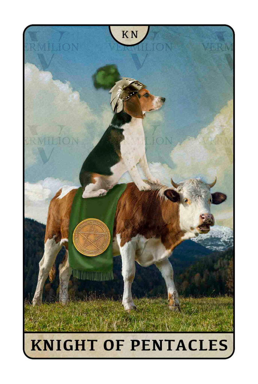 Beagle Dogs Tarot – Knight of Pentacles