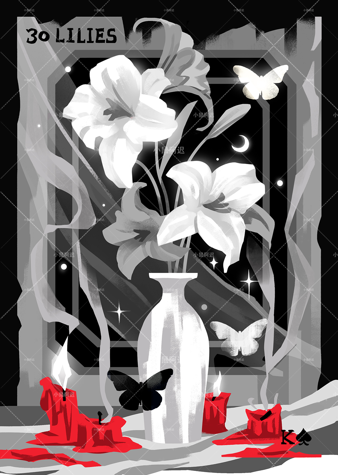 Blood Nightmare Lenormand – Lilies