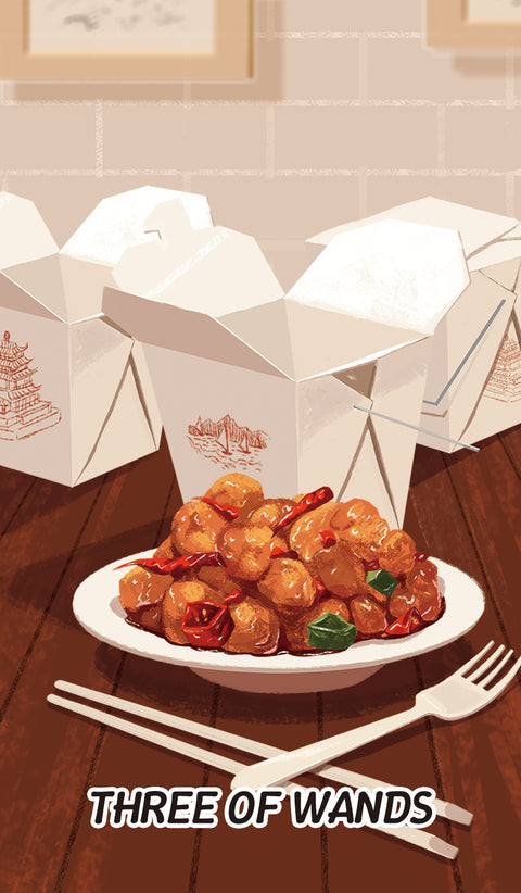 Chinese Cuisine Tarot – Three of Wands