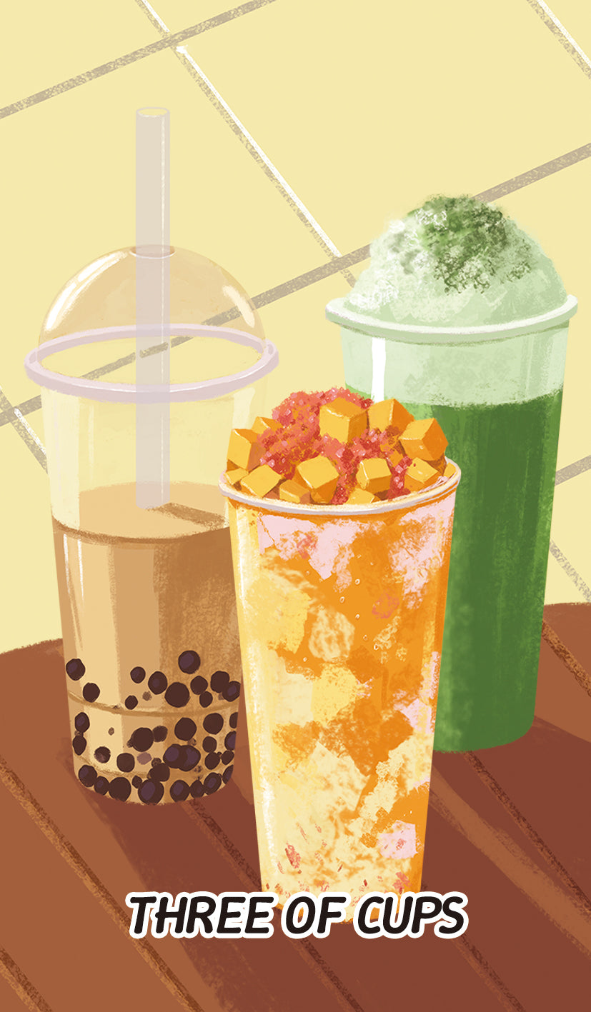 Chinese Cuisine Tarot – Three of Cups