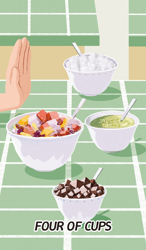 Chinese Cuisine Tarot – Four of Cups