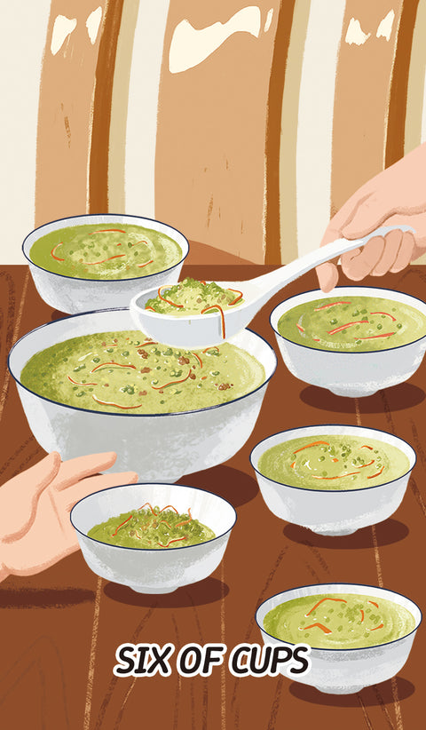 Chinese Cuisine Tarot – Six of Cups