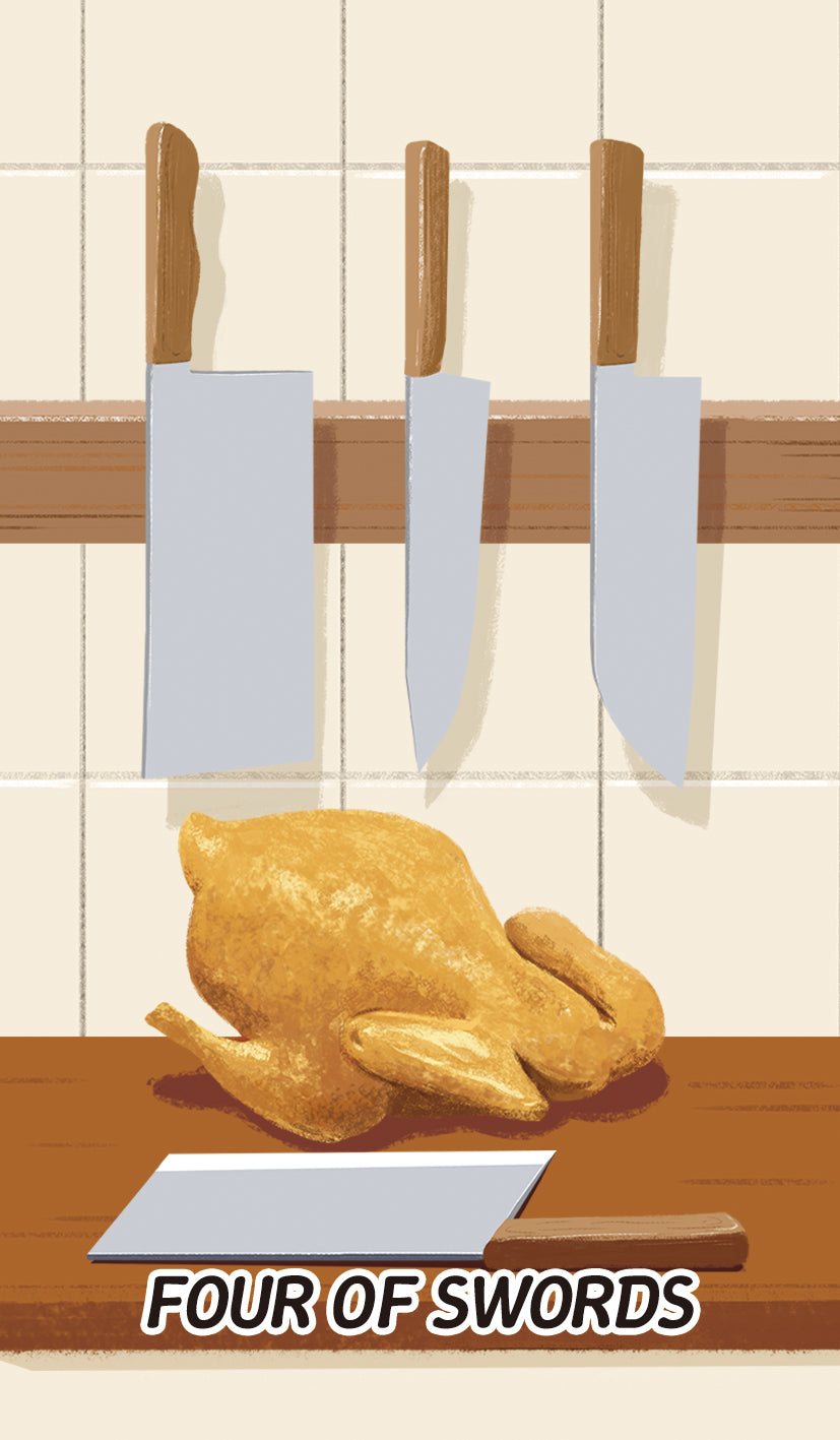 Chinese Cuisine Tarot – Four of Swords