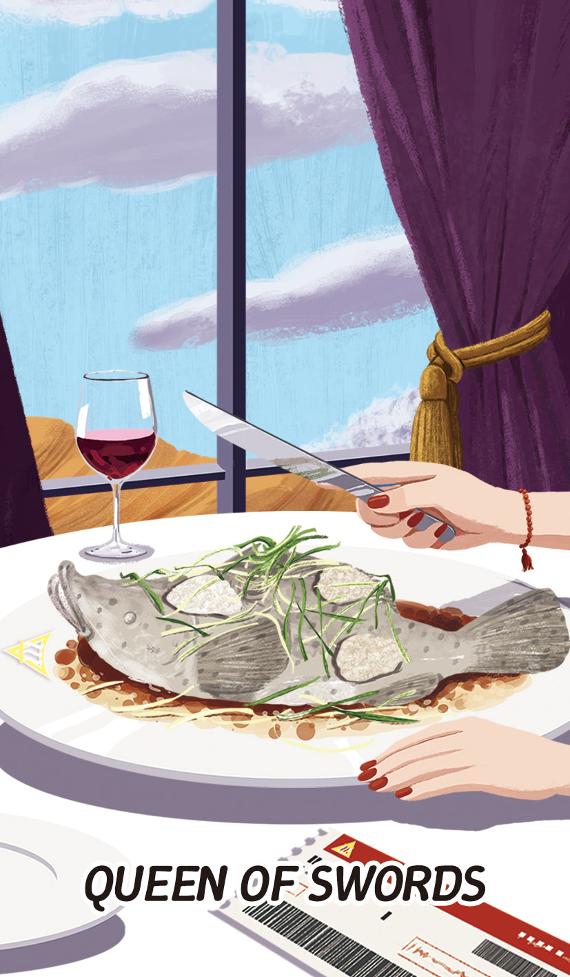 Chinese Cuisine Tarot – Queen of Swords