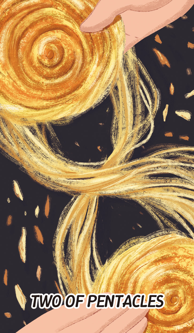 Chinese Cuisine Tarot – Two of Pentacles