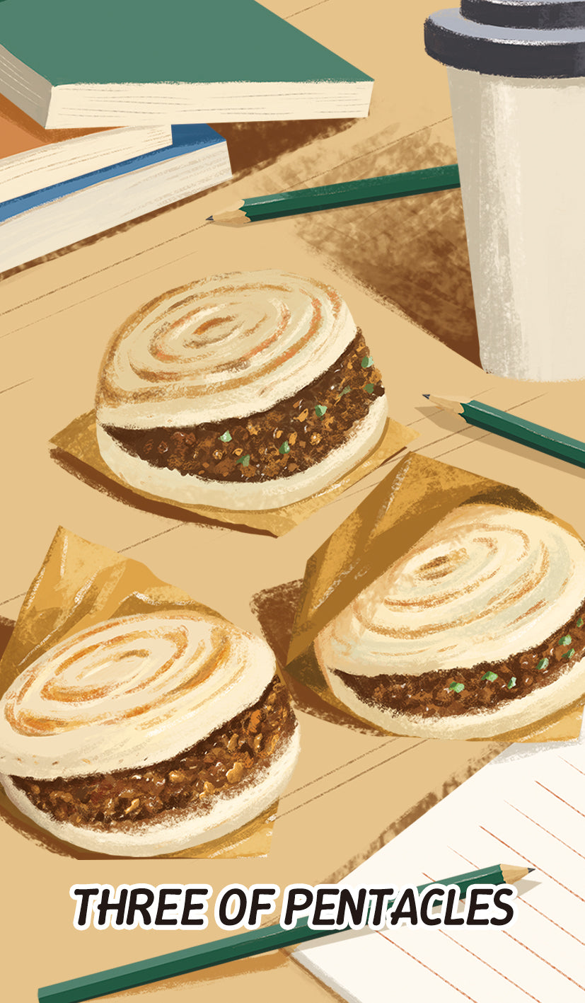 Chinese Cuisine Tarot – Three of Pentacles