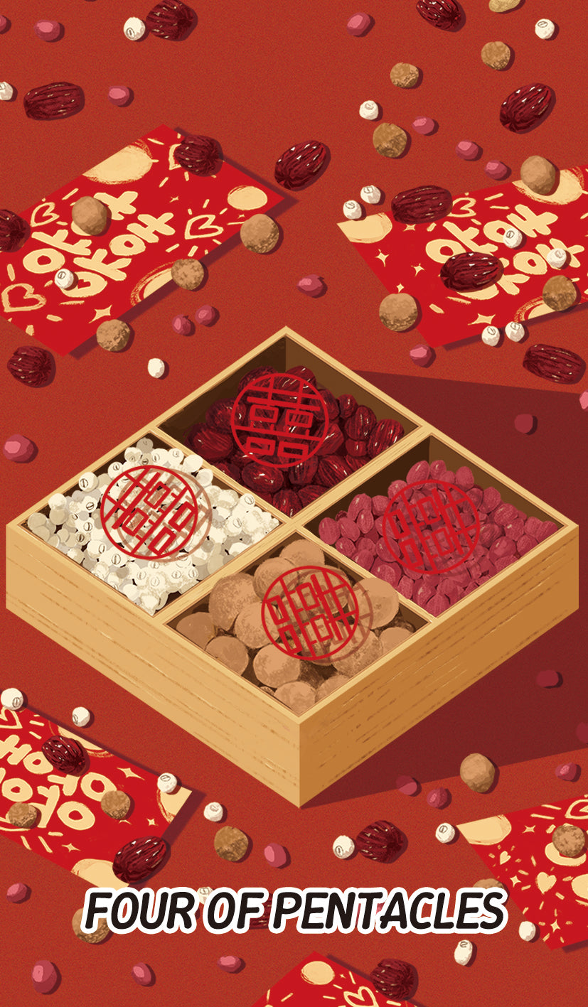Chinese Cuisine Tarot – Four of Pentacles