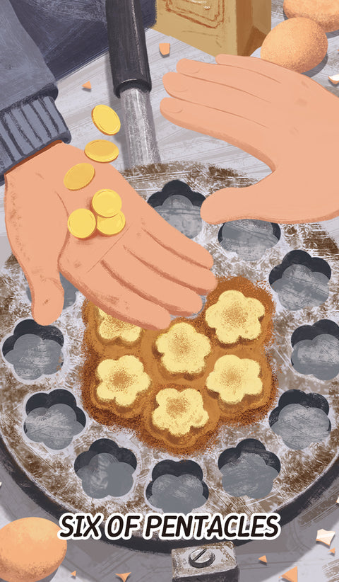 Chinese Cuisine Tarot – Six of Pentacles
