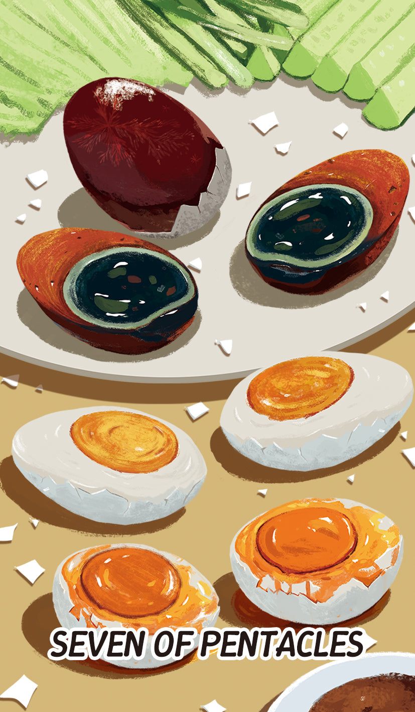 Chinese Cuisine Tarot – Seven of Pentacles