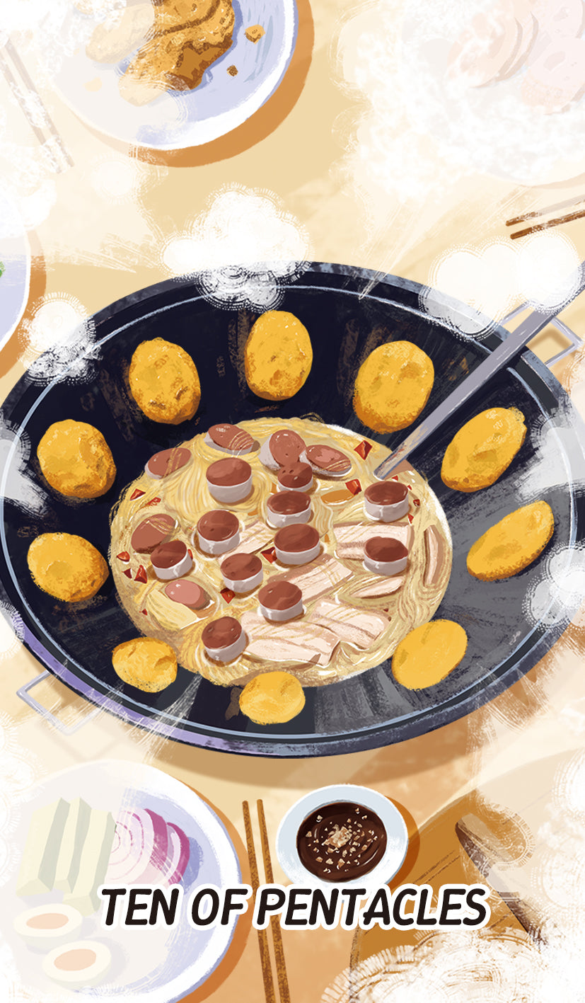 Chinese Cuisine Tarot – Ten of Pentacles