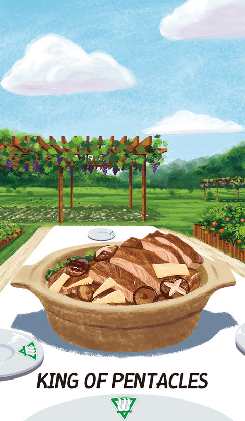 Chinese Cuisine Tarot – King of Pentacles