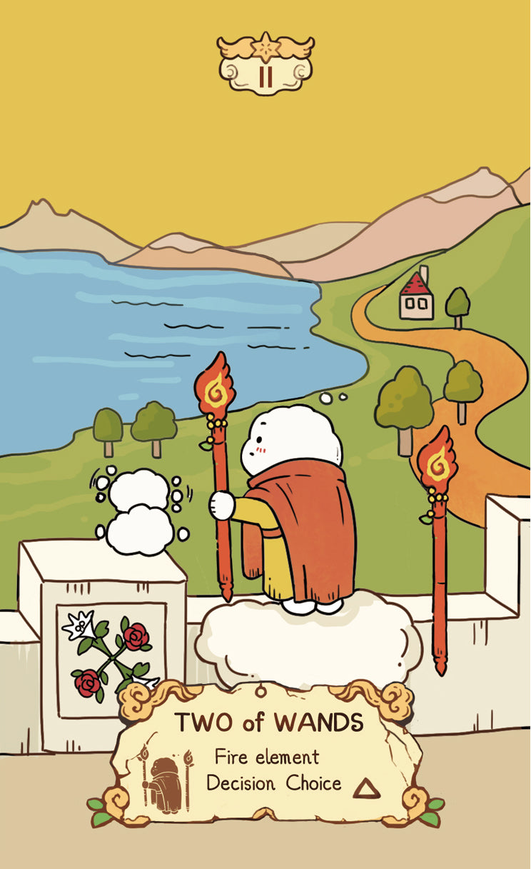 Cloud Rune Legend Tarot – Two of Wands