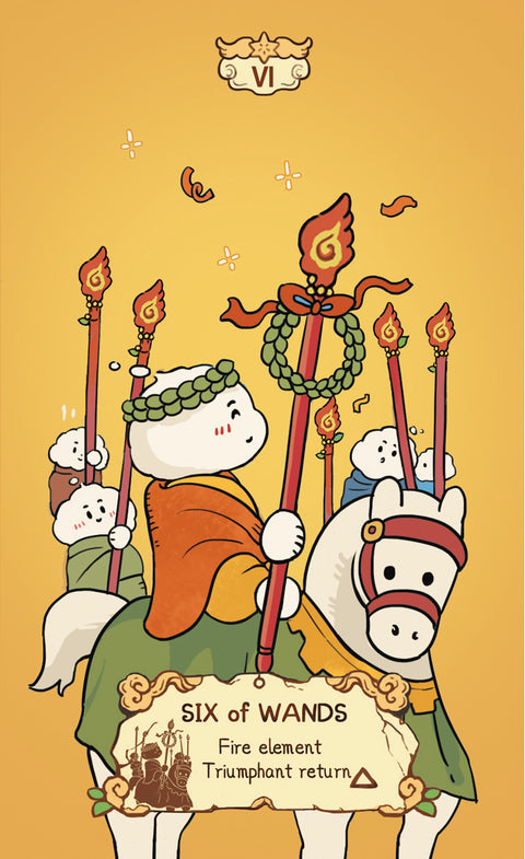 Cloud Rune Legend Tarot – Six of Wands
