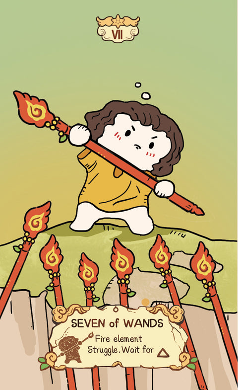 Cloud Rune Legend Tarot – Seven of Wands