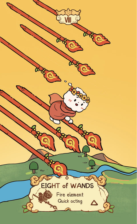 Cloud Rune Legend Tarot – Eight of Wands