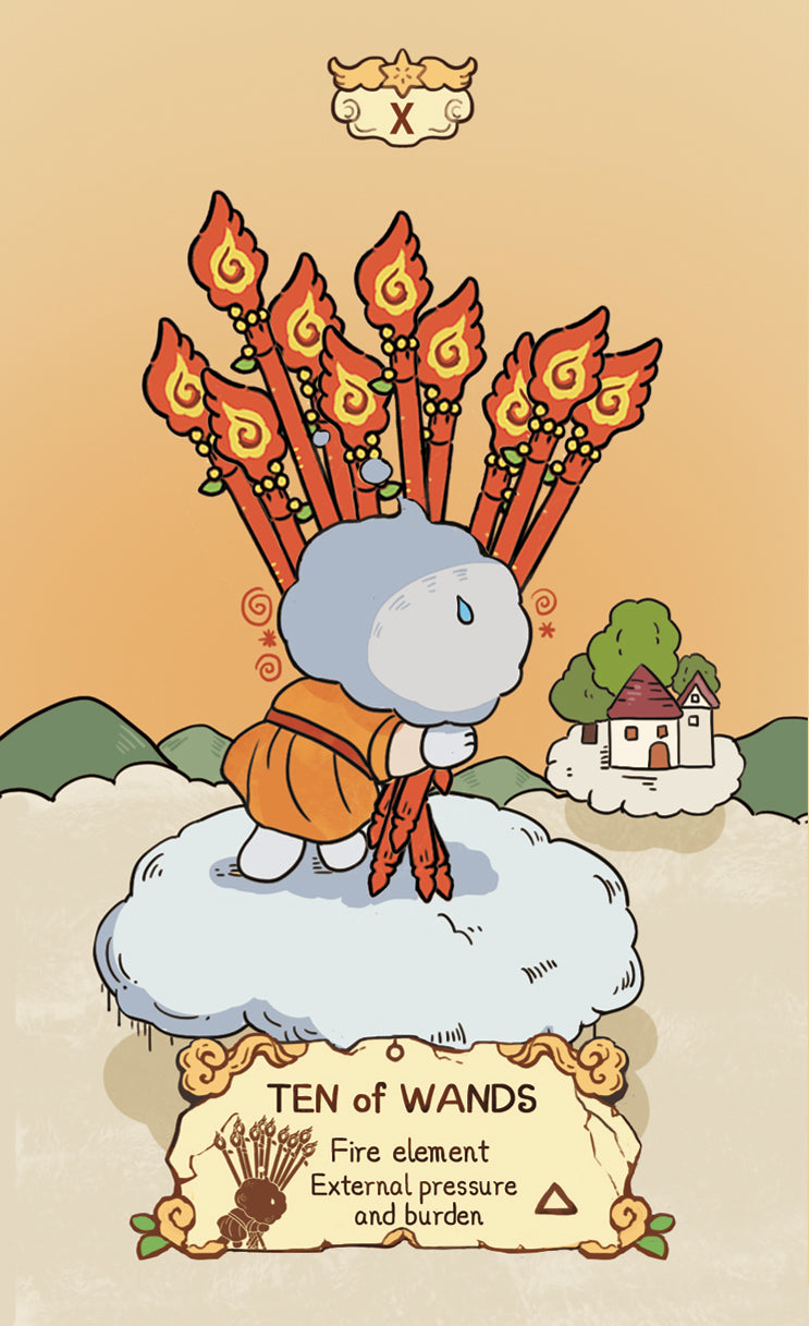 Cloud Rune Legend Tarot – Ten of Wands