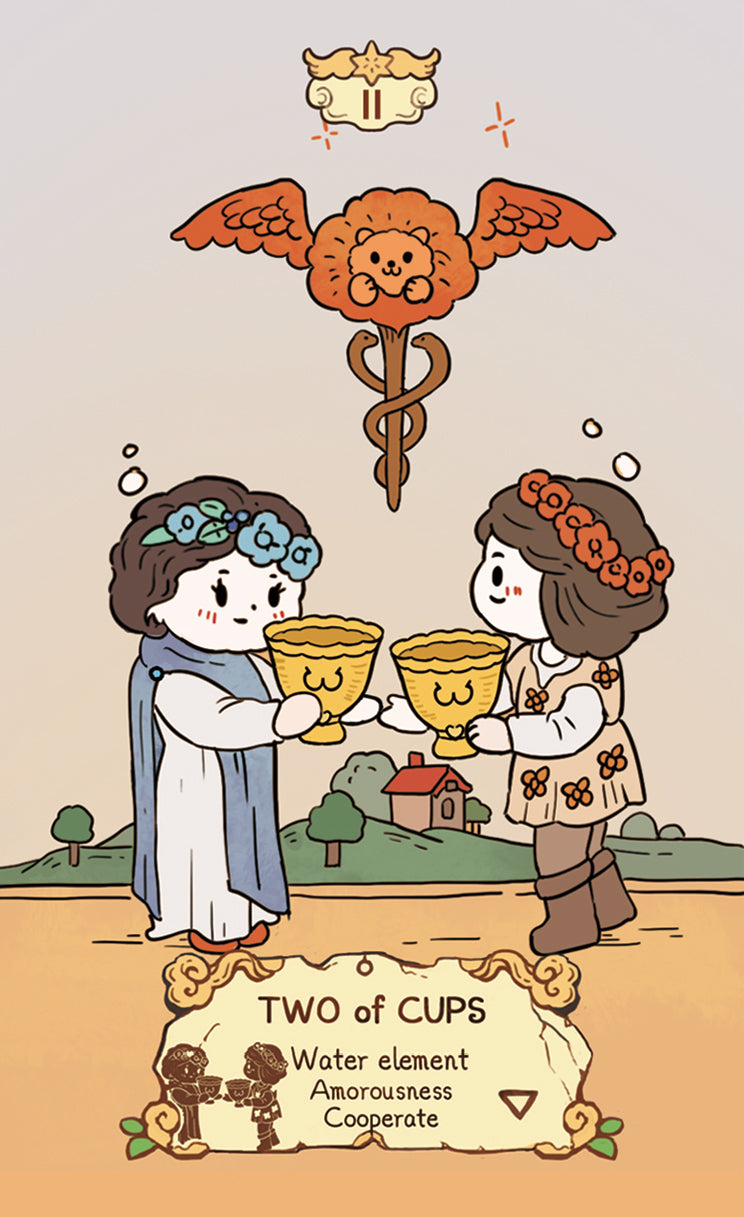 Cloud Rune Legend Tarot – Two of Cups