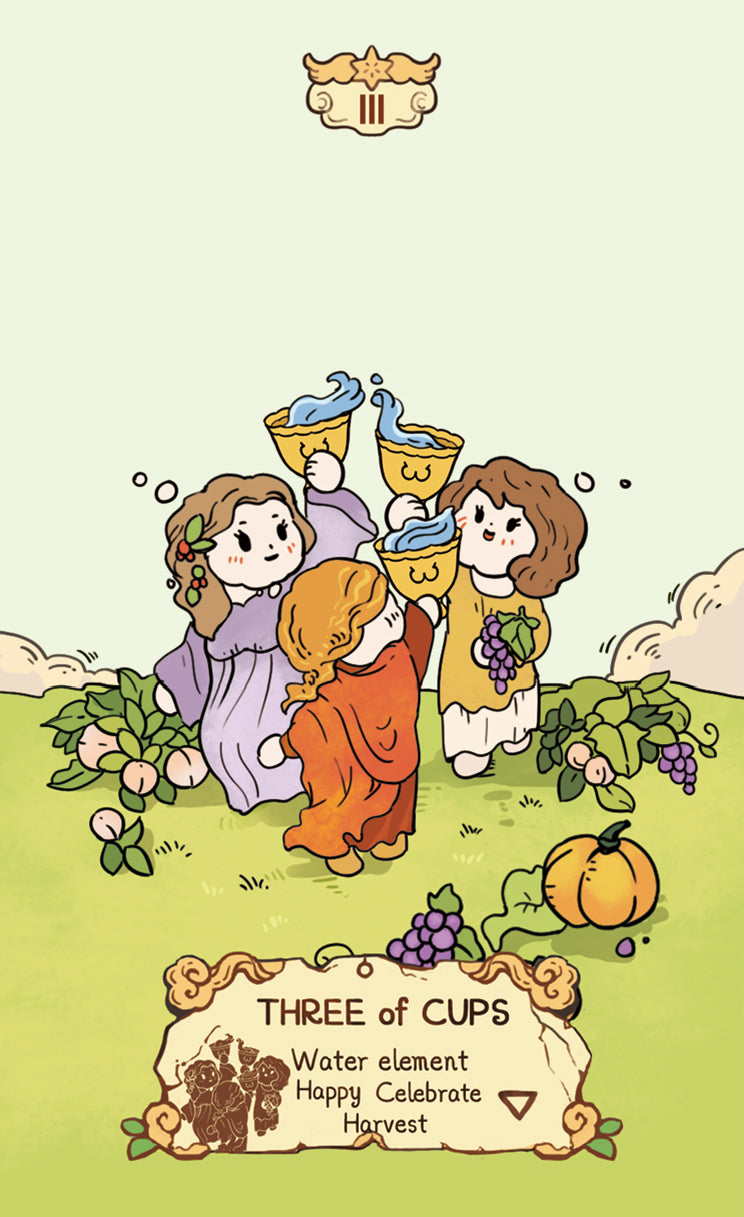 Cloud Rune Legend Tarot – Three of Cups