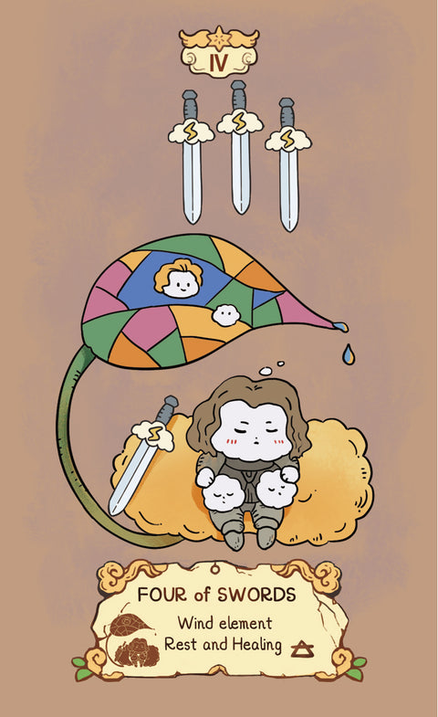 Cloud Rune Legend Tarot – Four of Swords