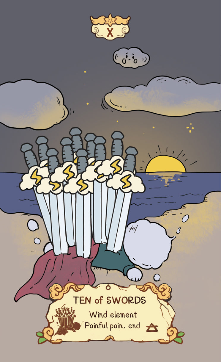 Cloud Rune Legend Tarot – Ten of Swords