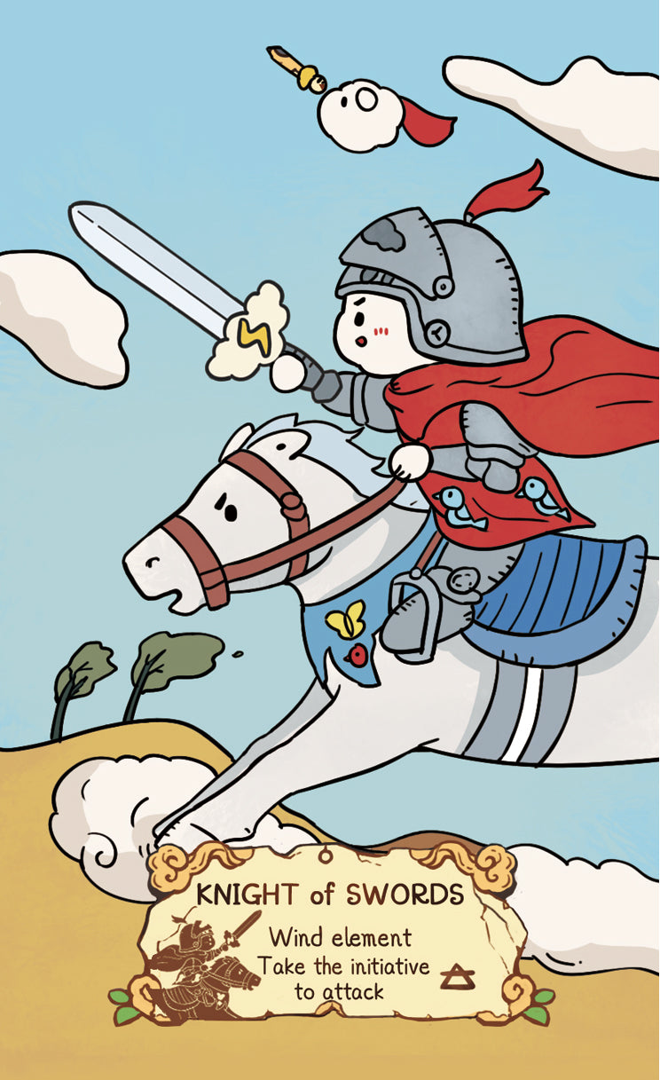 Cloud Rune Legend Tarot – Knight of Swords