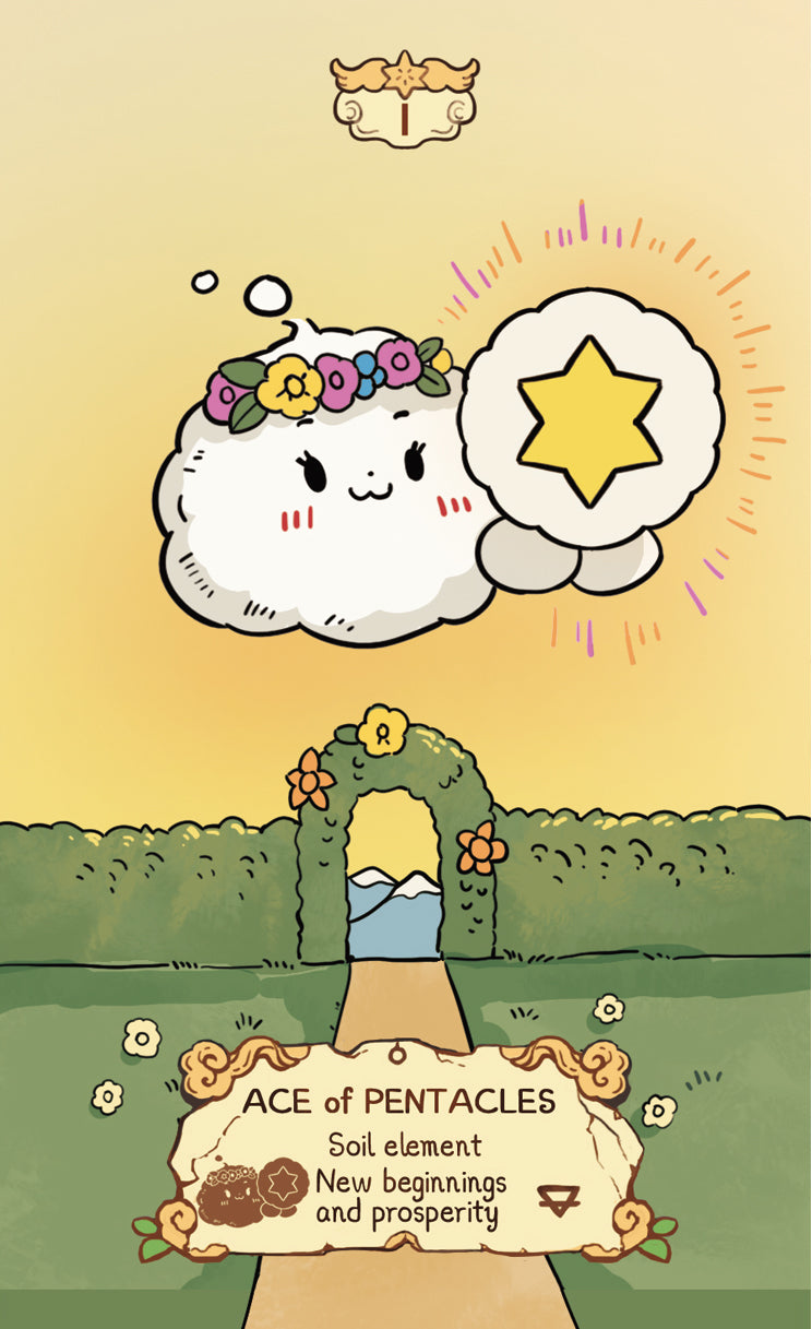 Cloud Rune Legend Tarot – Ace of Pentacles