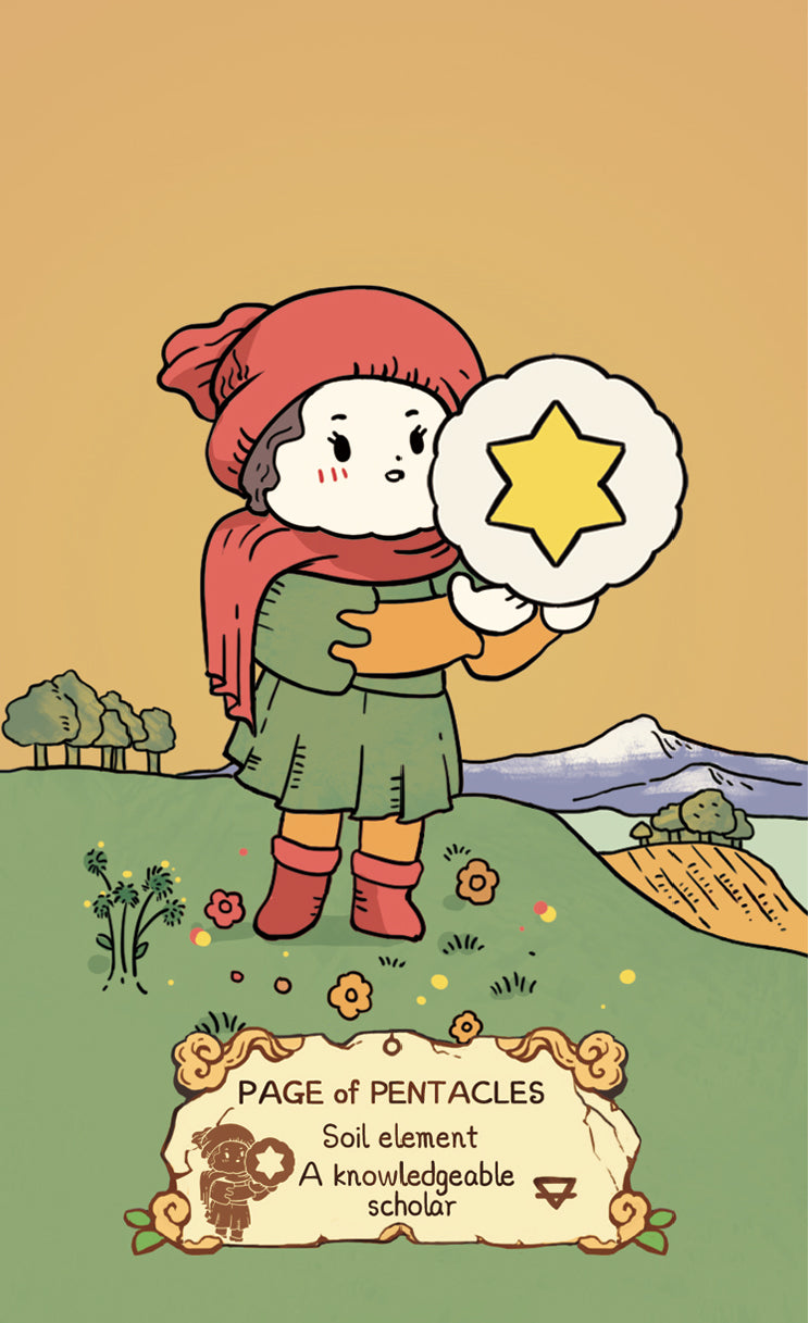 Cloud Rune Legend Tarot – Page of Pentacles