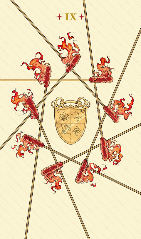 Dawn of Dreams Tarot – Nine of Wands
