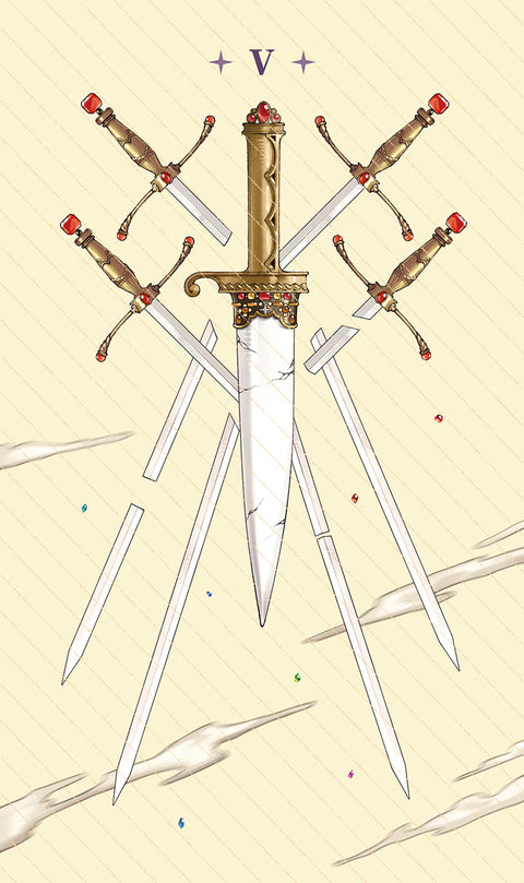 Dawn of Dreams Tarot – Five of Swords