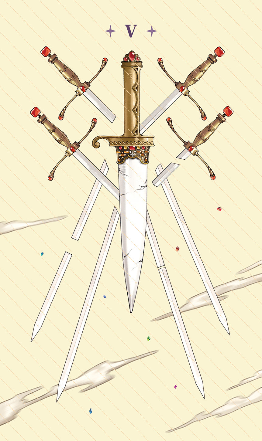 Dawn of Dreams Tarot – Five of Swords