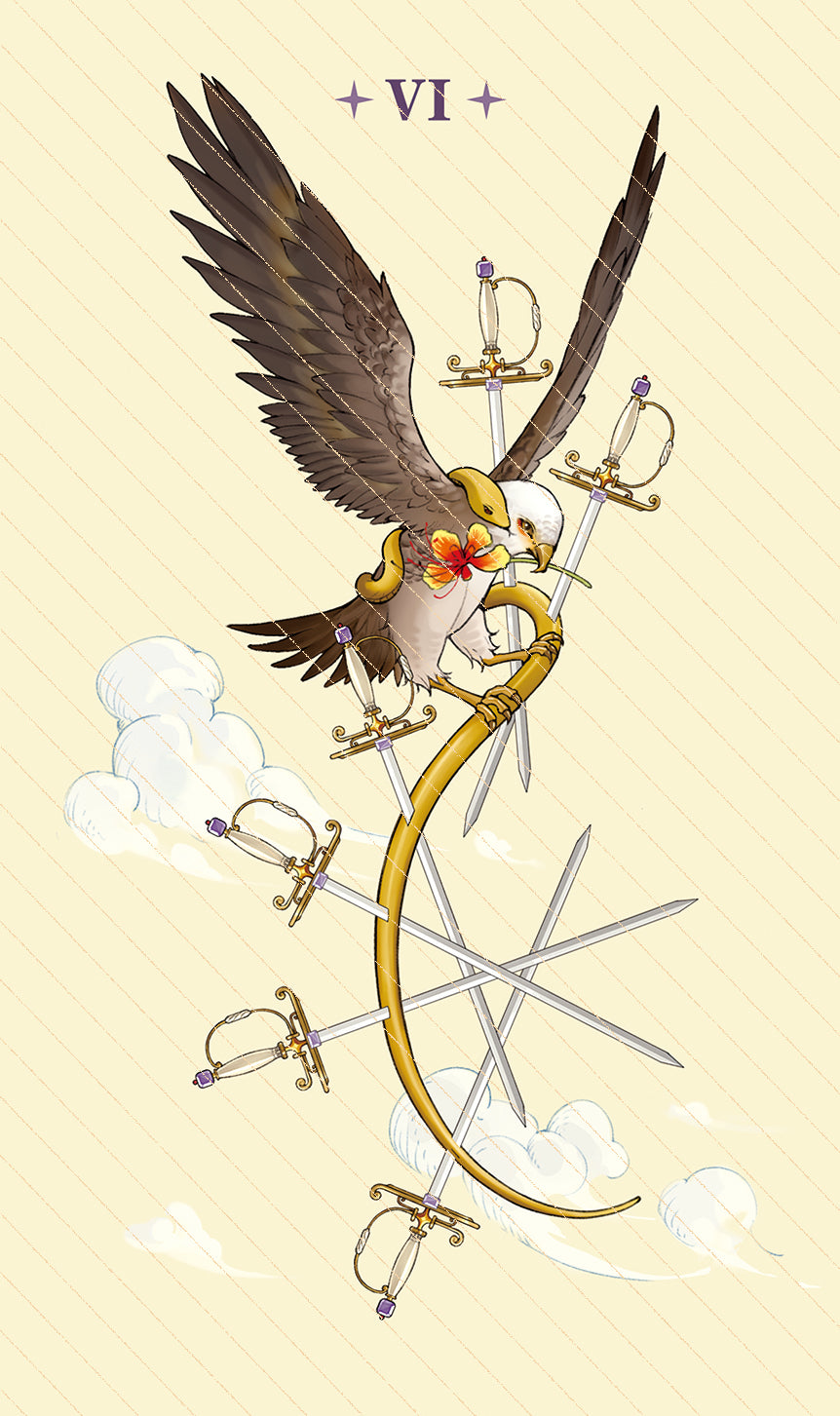 Dawn of Dreams Tarot – Six of Swords
