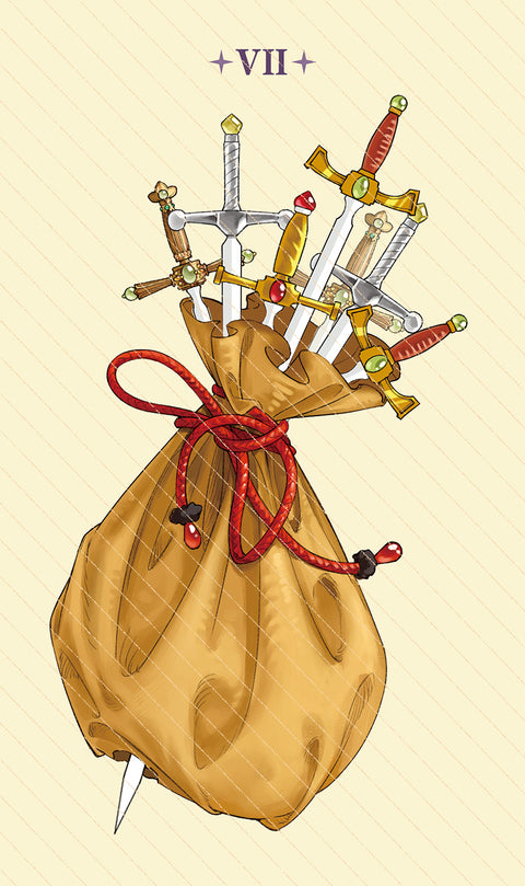 Dawn of Dreams Tarot – Seven of Swords