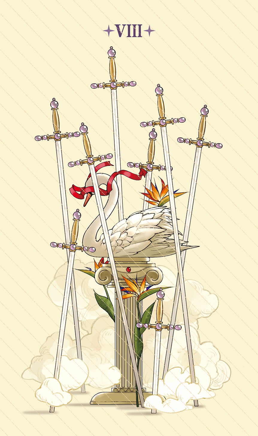 Dawn of Dreams Tarot – Eight of Swords