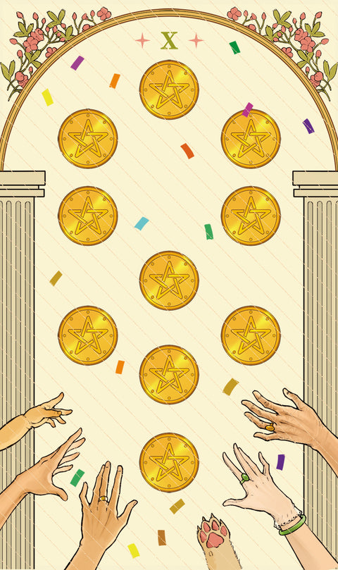 Dawn of Dreams Tarot – Ten of Pentacles