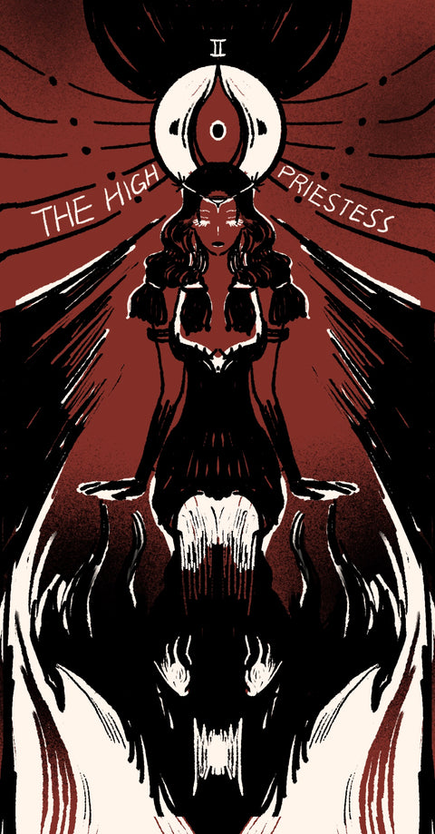 Dirty Red Tarot – The High Priestess