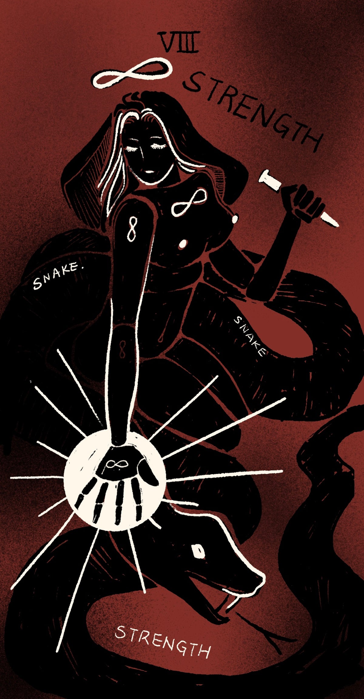 Dirty Red Tarot – Strength