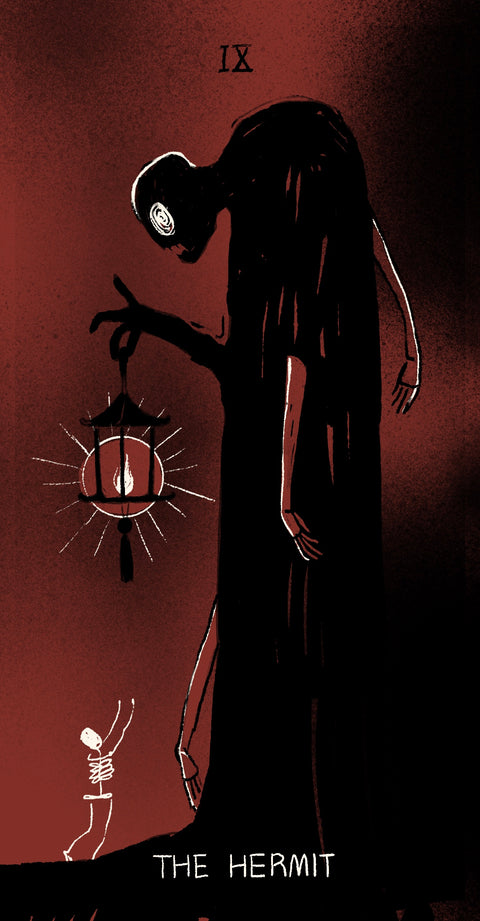 Dirty Red Tarot – The Hermit