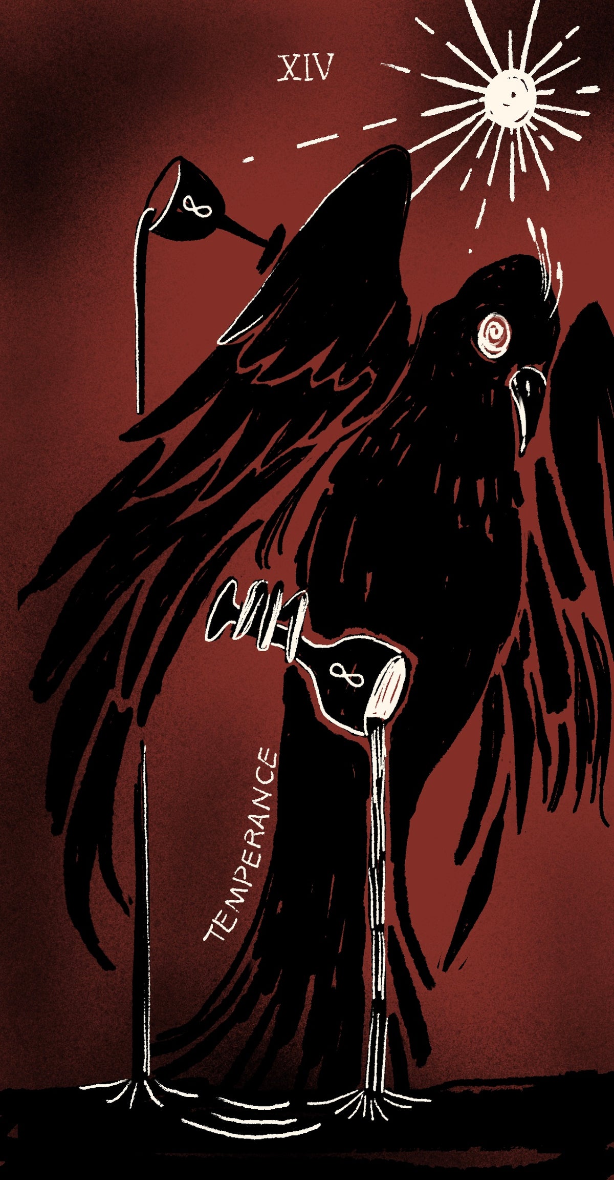 Dirty Red Tarot – Temperance